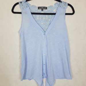 NEW Almost Famous Junior Women’s Blue Lace Back